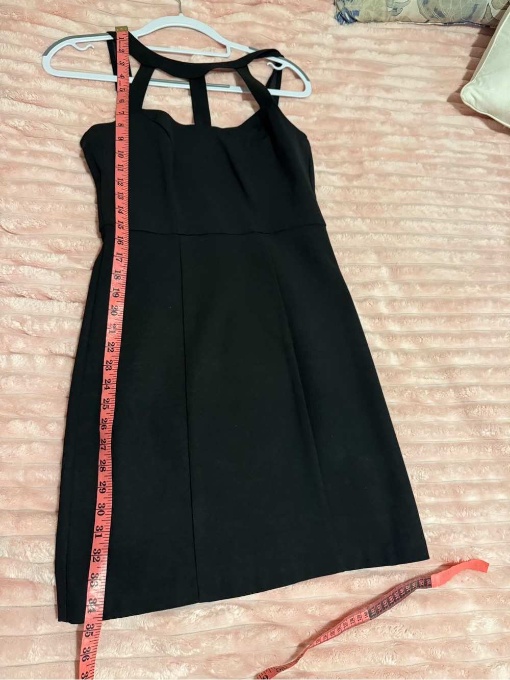 Vintage Cache Black Bodycon Cocktail Dress S Made in USA Rayon Acetate Lycra Lit - Picture 8 of 8